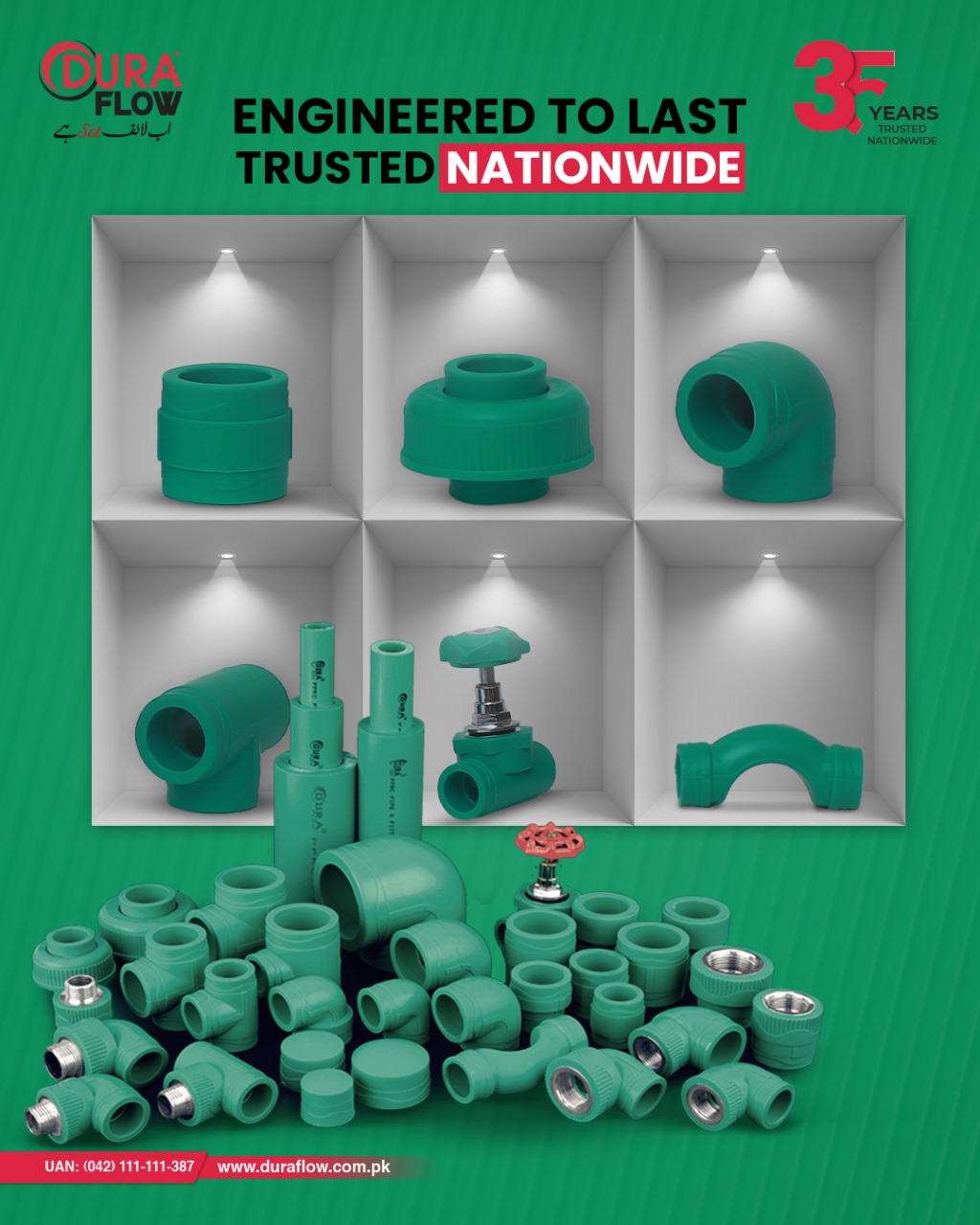 Dura Flow PPRC pipes and fittings plumbing system